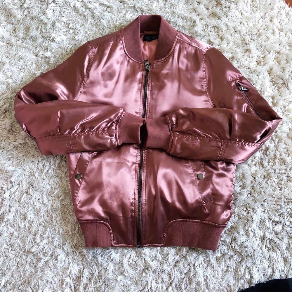 Topshop copper bomber jacket